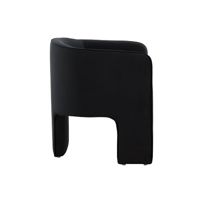 Modrest Kyle Modern Black Velvet Accent Chair