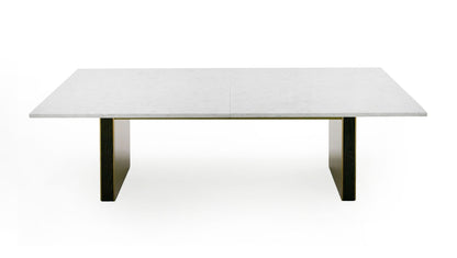 Modrest Auer White Marble and Gold Dining Table