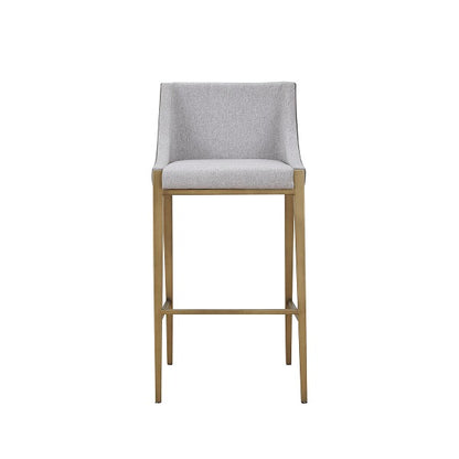 Modrest Fairview Contemporary Grey Brass Bar Stool