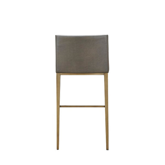 Modrest Fairview Contemporary Grey Brass Bar Stool