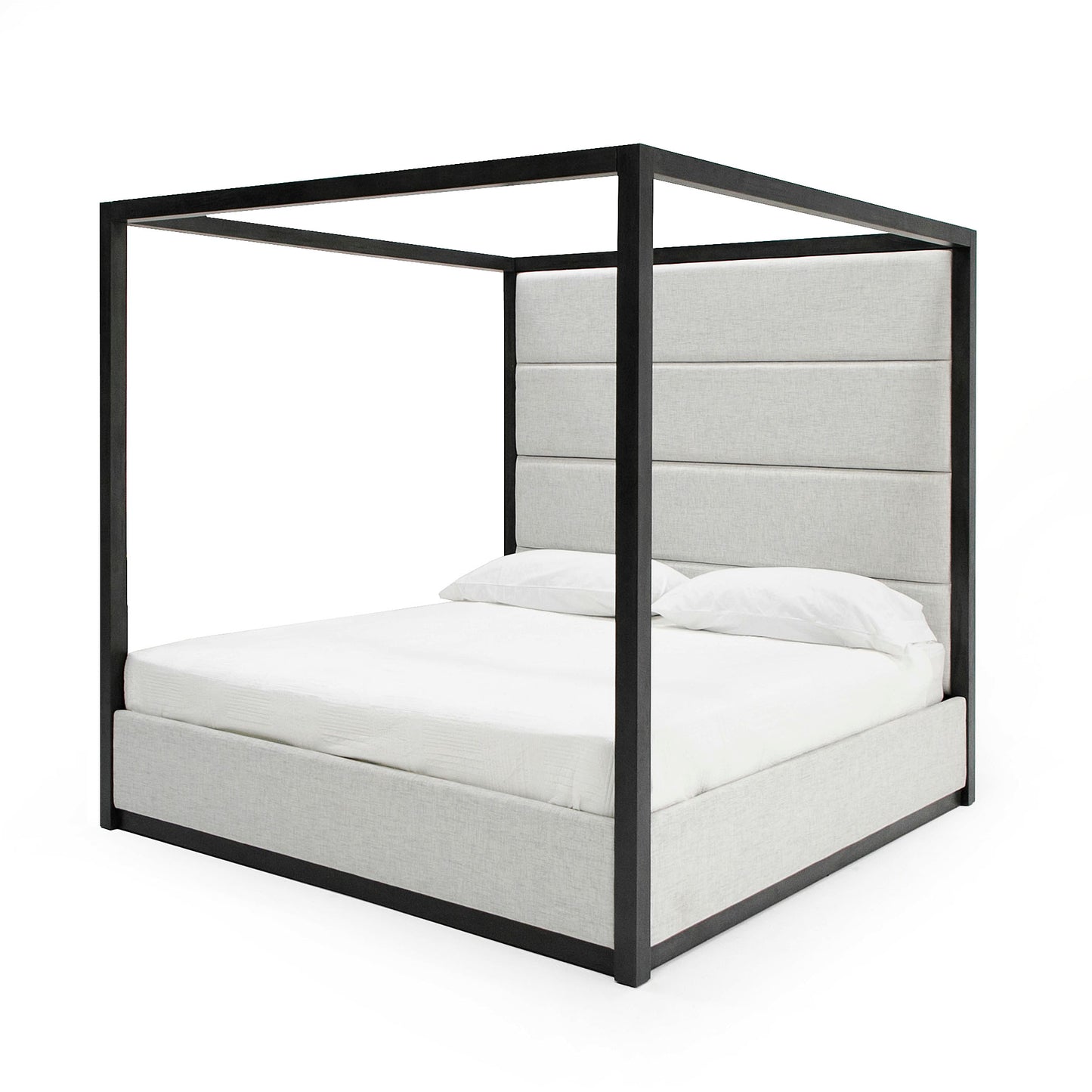 Modrest Manhattan Contemporary Canopy Grey Bed -eastern