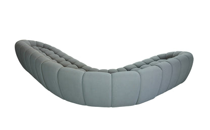 Divani Casa Yolonda Modern Light Grey Curved Sectional Sofa