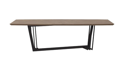 Modrest Gilroy Modern Walnut and Black Dining Table