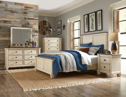 Homelegance Dresser Weaver Antique White Rosy Brown Finish 1626-5