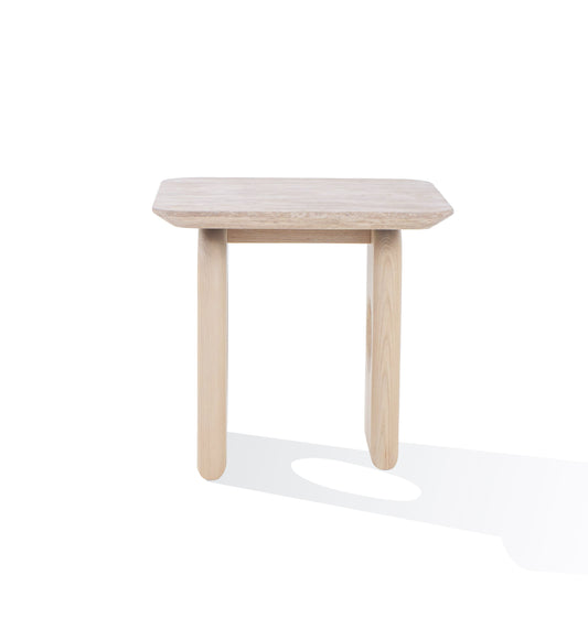 Nova Domus Osaka Modern Faux Marble Natural Ash End Table