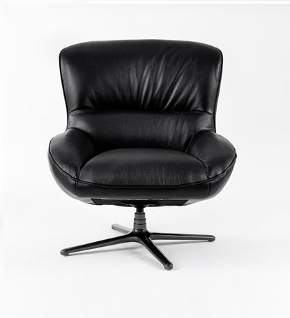 Modrest Theo Modern Black Leather Accent Chair
