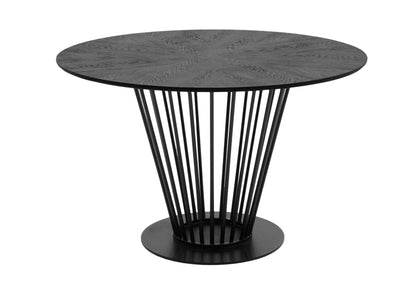 Modrest Conroy Modern Black Round Dining Table