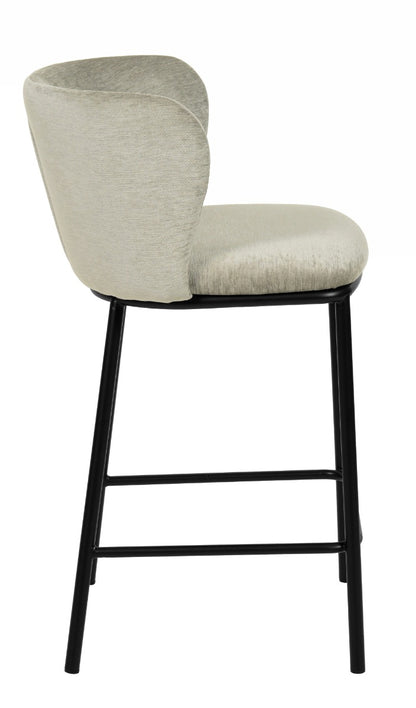 Modrest Bessie Modern Grey Counter Stool Set of 2