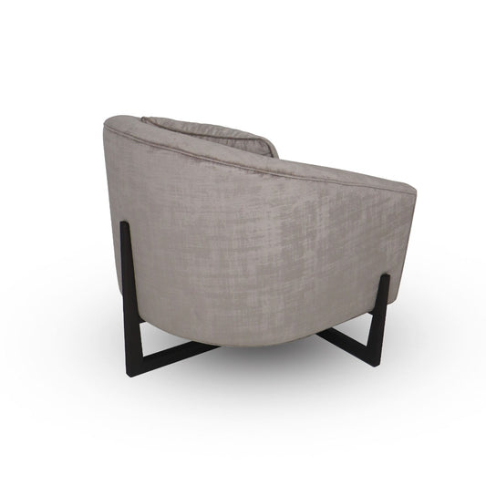 Modrest Forbis Contemporary Grey Fabric Accent Chair