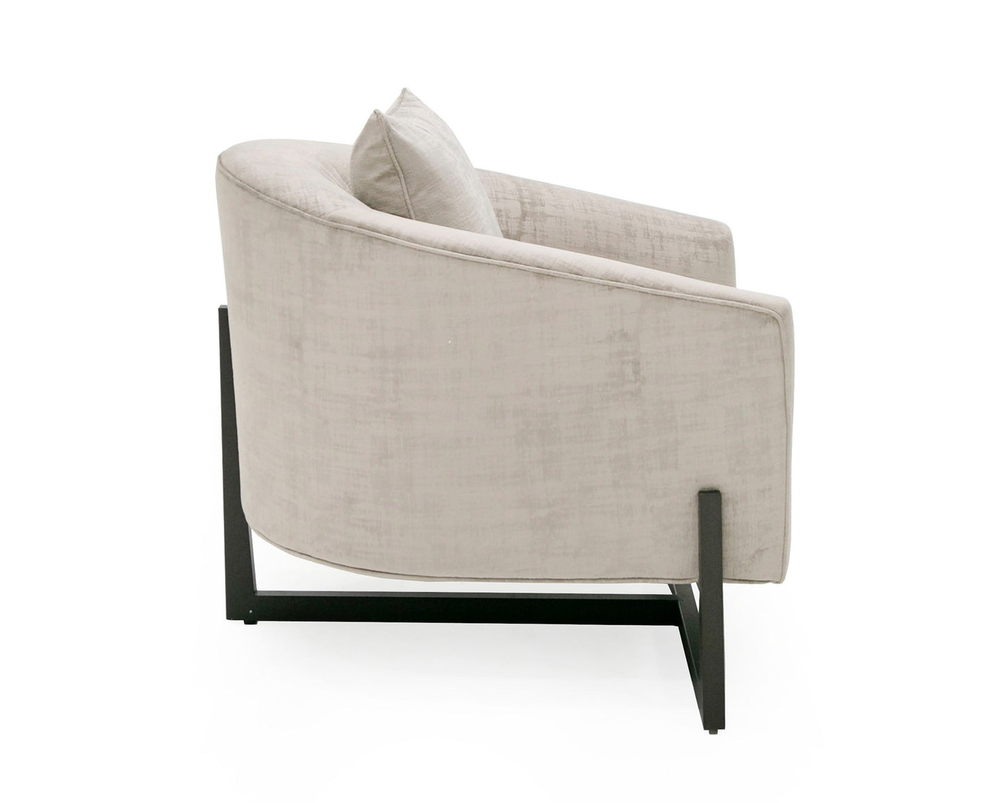 Modrest Forbis Contemporary Grey Fabric Accent Chair