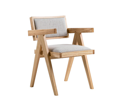 Modrest Fern Modern Natural and Beige Dining Chair Set of 2