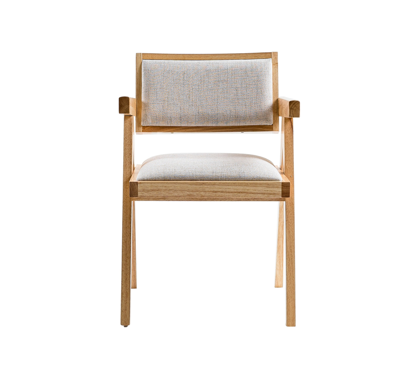 Modrest Fern Modern Natural and Beige Dining Chair Set of 2