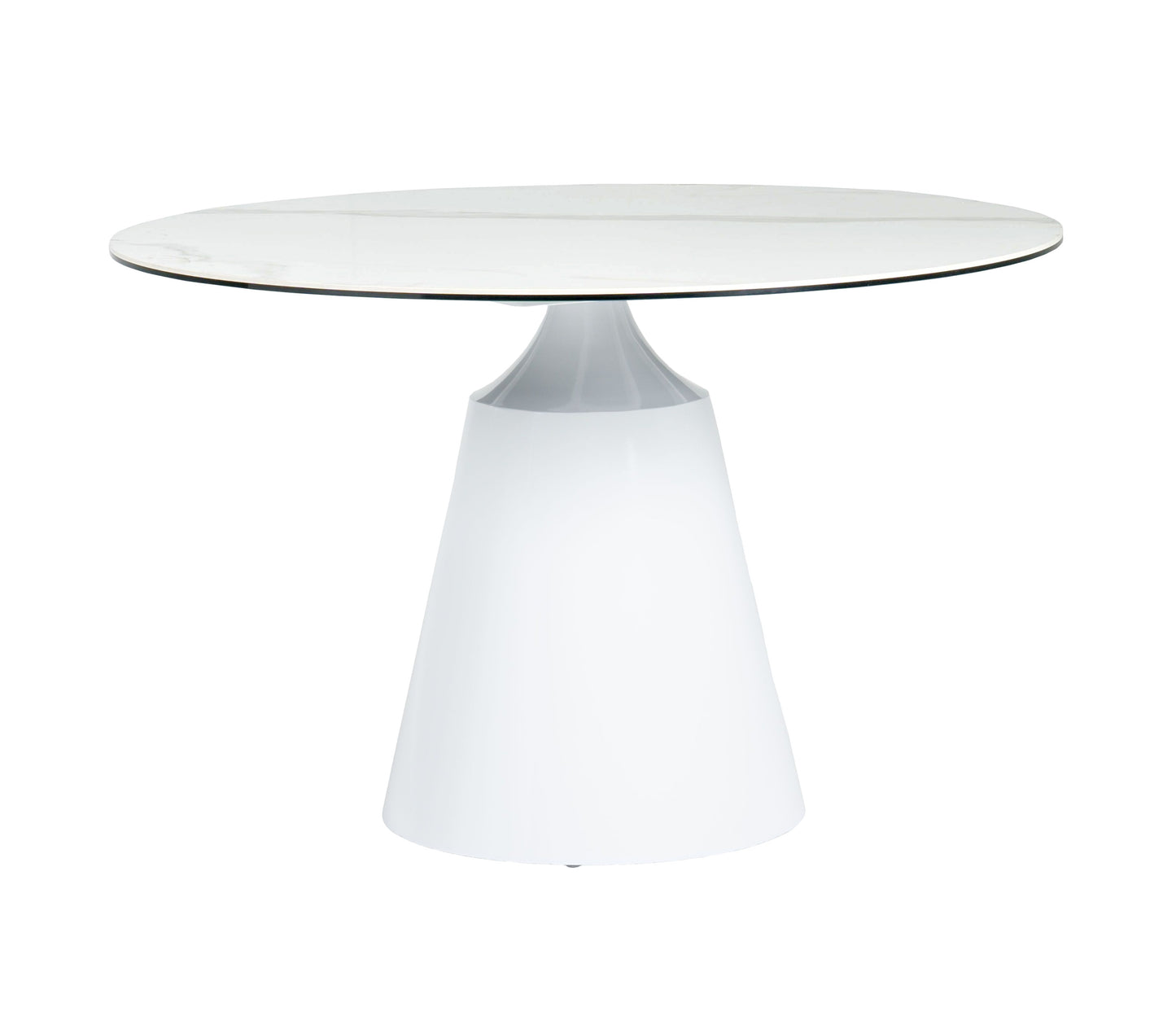 Modrest Edith Modern Round White Ceramic Dining Table