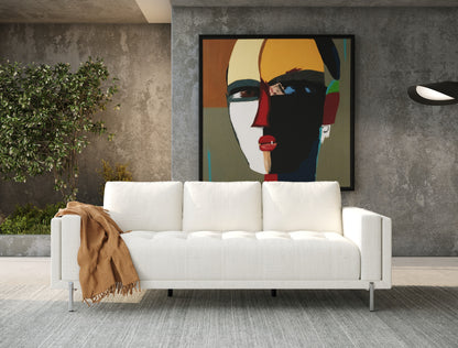 Divani Casa Schmidt Modern Off White Fabric Sofa