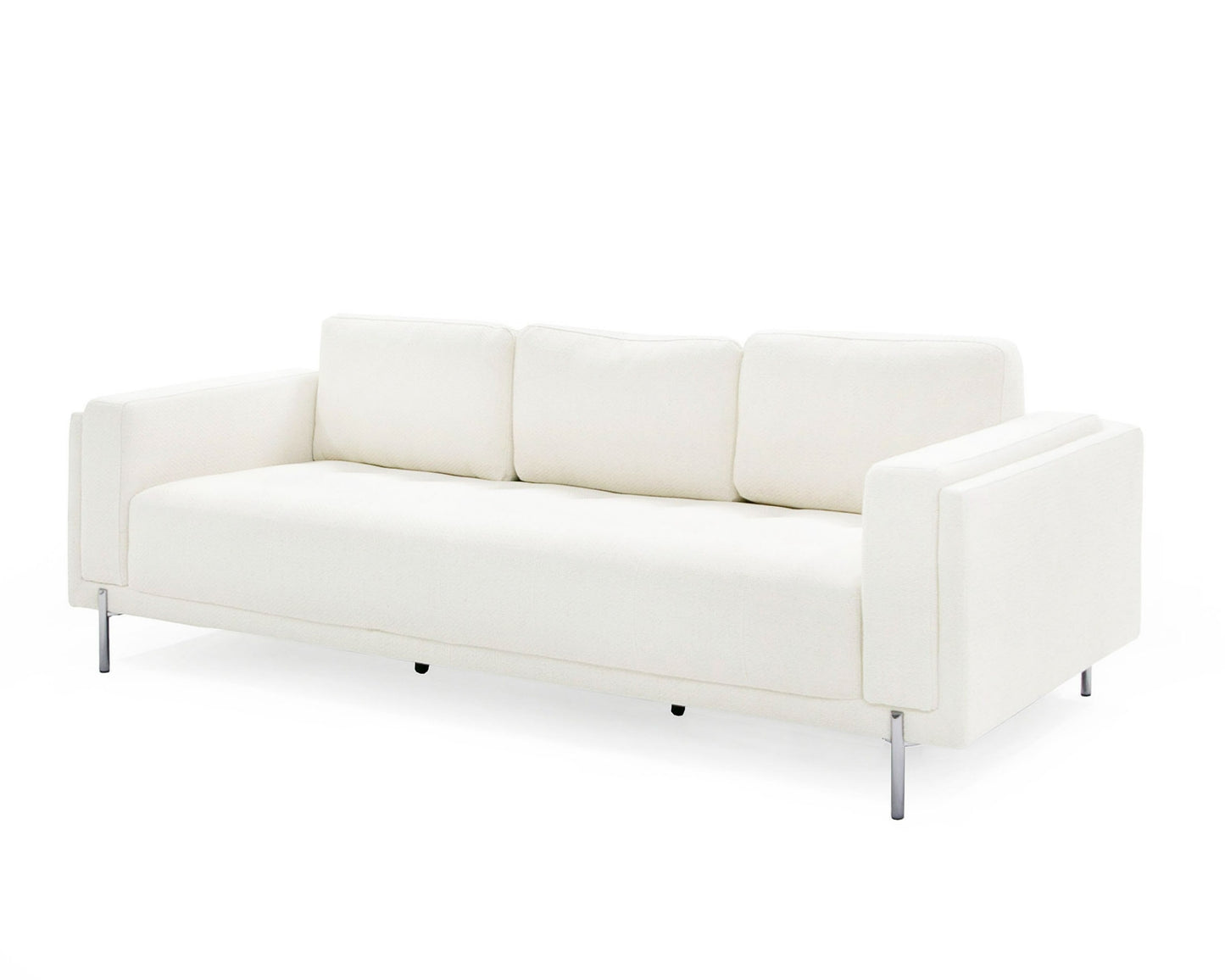 Divani Casa Schmidt Modern Off White Fabric Sofa 2 Chairs