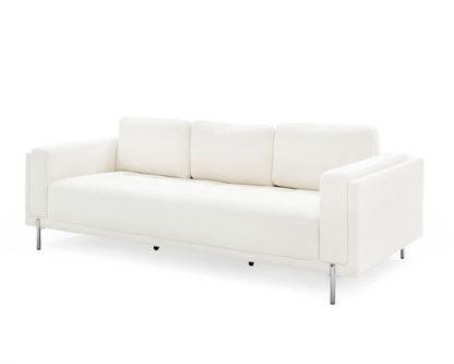 Divani Casa Schmidt Modern Off White Fabric Sofa 2 Chairs