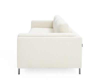 Divani Casa Schmidt Modern Off White Fabric Sofa