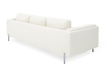 Divani Casa Schmidt Modern Off White Fabric Sofa