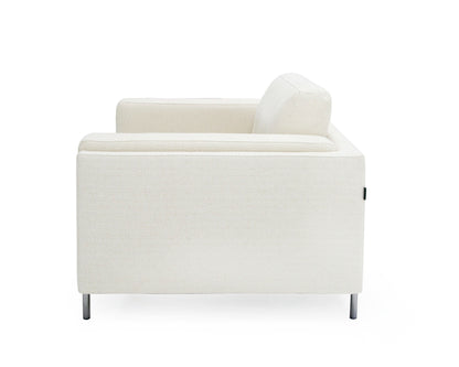 Divani Casa Schmidt Modern Off White Fabric Chair