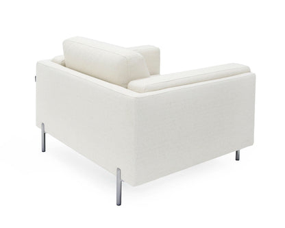 Divani Casa Schmidt Modern Off White Fabric Chair