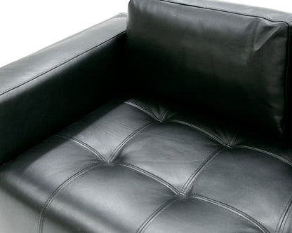 Divani Casa Schmidt Modern Black Leather Sofa