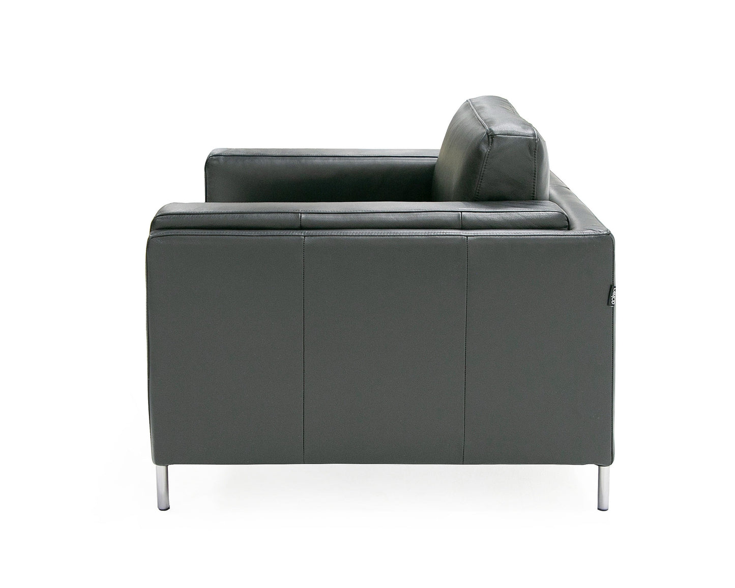 Divani Casa Schmidt Modern Black Leather Chair