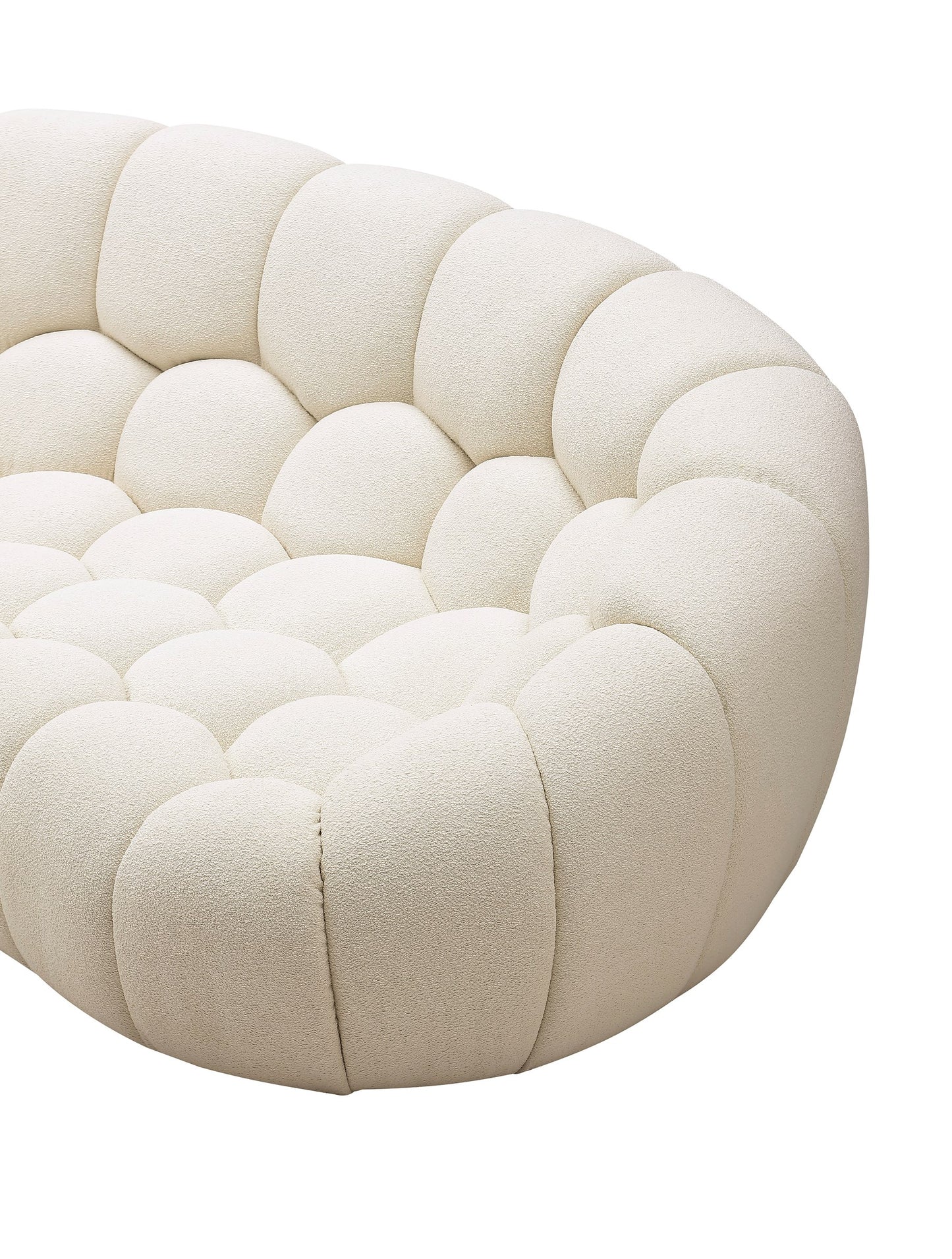 Divani Casa Yolonda Modern Curved Off-White Fabric Chair