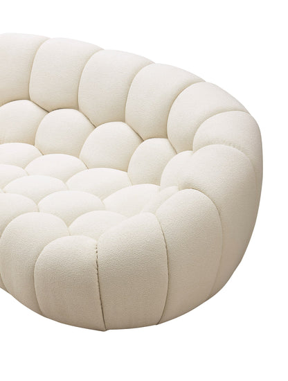 Divani Casa Yolonda Modern Curved Off-White Fabric Chair