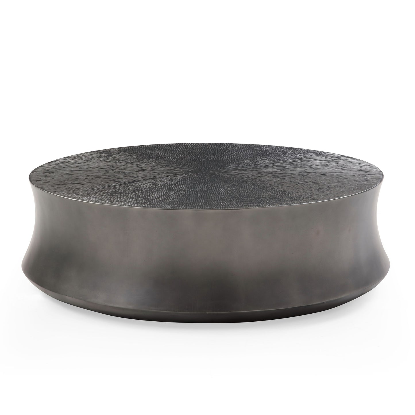 Modrest Airdrie Modern Antique Grey Large Round Coffee Table