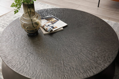 Modrest Airdrie Modern Antique Grey Round Coffee Table Set