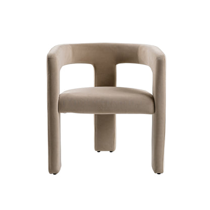 Modrest Cherish Modern Beige Fabric Dining Chair