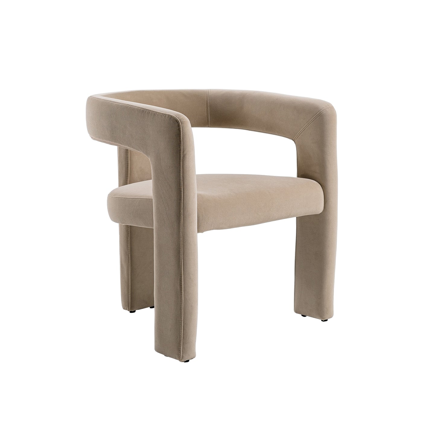 Modrest Cherish Modern Beige Fabric Dining Chair