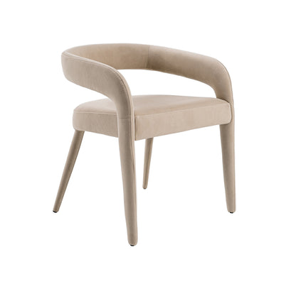 Modrest Mundra Modern Beige Fabric Dining Chair