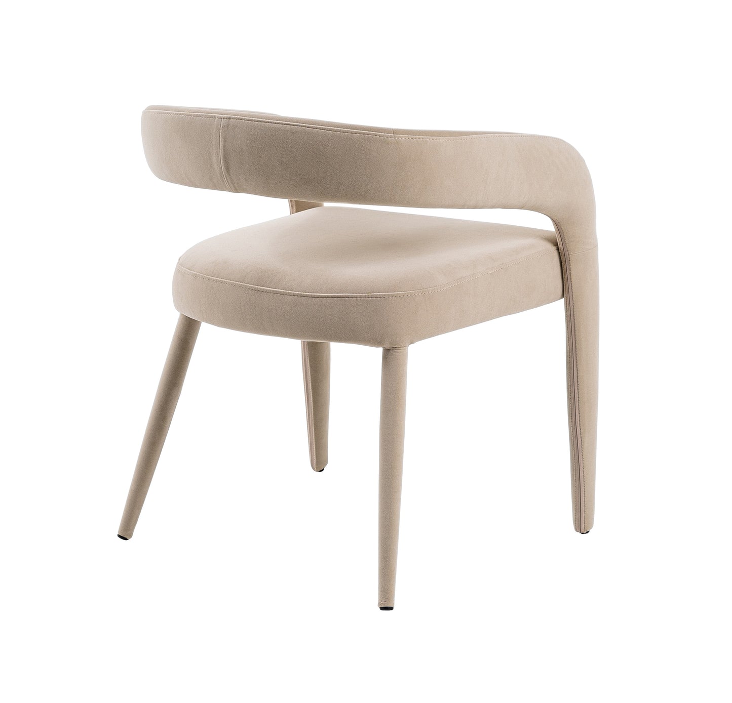 Modrest Mundra Modern Beige Fabric Dining Chair