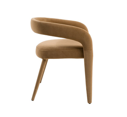 Modrest Mundra Modern Tan Fabric Dining Chair