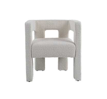 Modrest Drea Modern White Fabric Dining Chair