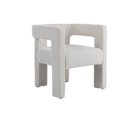 Modrest Drea Modern White Fabric Dining Chair