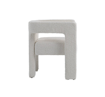 Modrest Drea Modern White Fabric Dining Chair