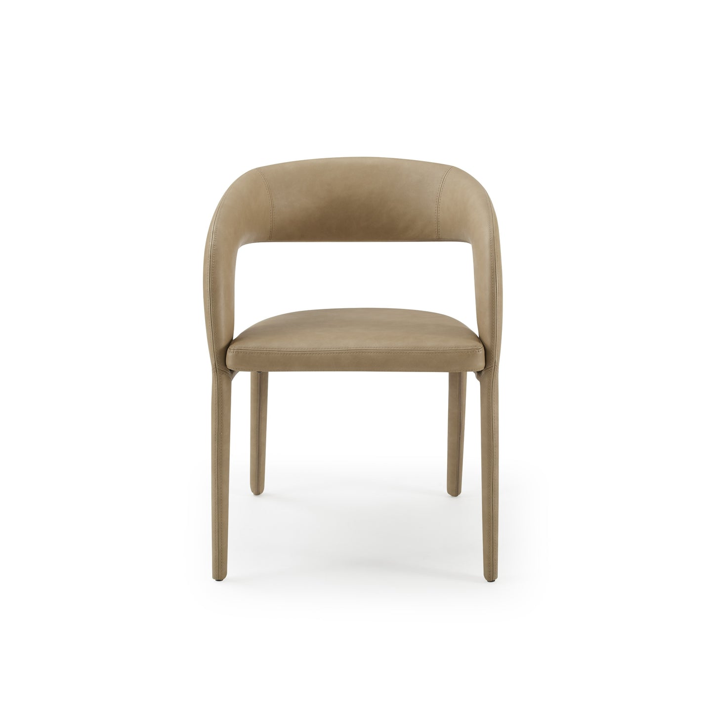 Modrest Faerron Modern Tan Leatherette Dining Chair