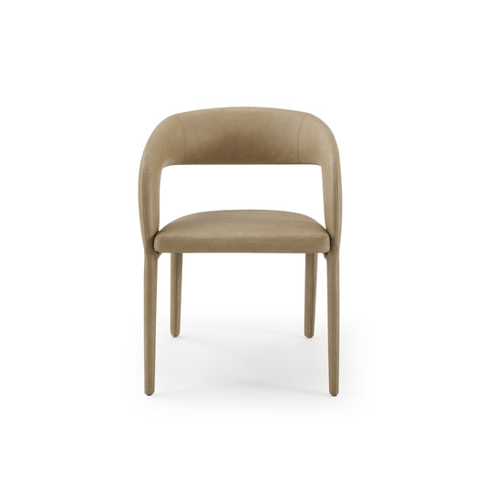 Modrest Faerron Modern Tan Leatherette Dining Chair