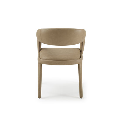 Modrest Faerron Modern Tan Leatherette Dining Chair