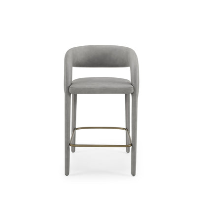Modrest Faerron Modern Grey Leatherette Counter Chair