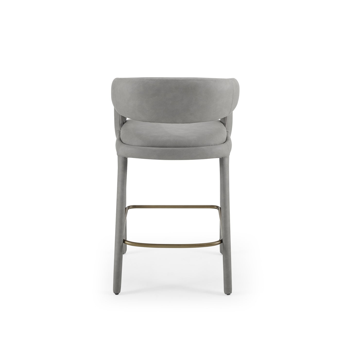 Modrest Faerron Modern Grey Leatherette Counter Chair