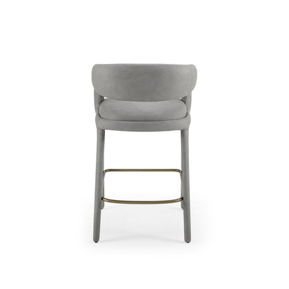 Modrest Faerron Modern Grey Leatherette Counter Chair