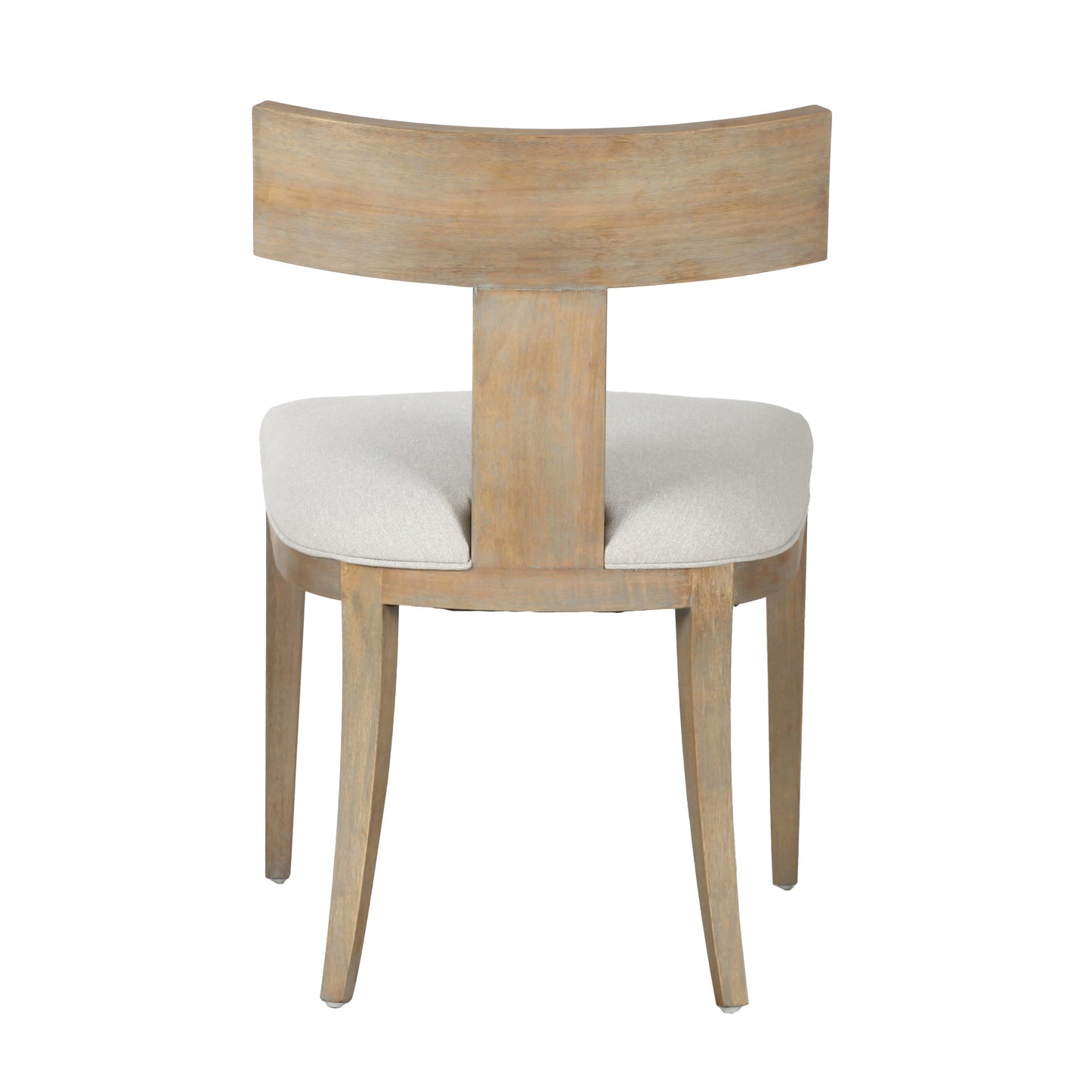 Modrest Fabien Mid-Century Modern Beige Linen Wood Dining Chair