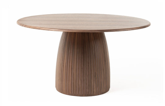 Modrest Sheridan Mid-Century Modern Walnut Round Dining Table