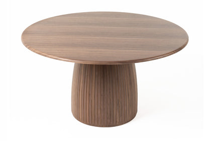 Modrest Sheridan Mid-Century Modern Walnut Round Dining Table
