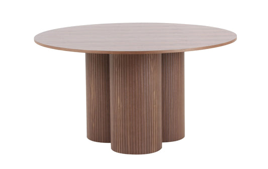 Modrest Depew Mid-Century Modern Walnut Round Dining Table