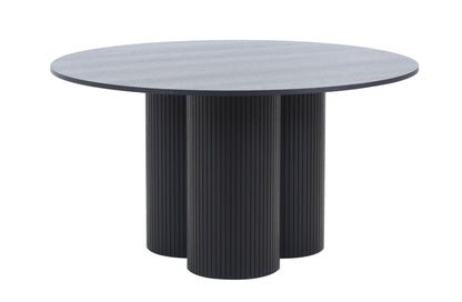 Modrest Depew Mid-Century Modern Black Oak Round Dining Table