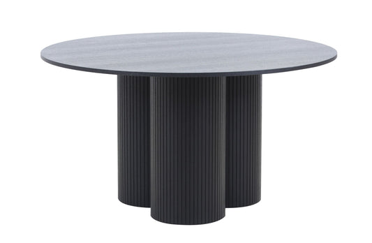 Modrest Depew Mid-Century Modern Black Oak Round Dining Table